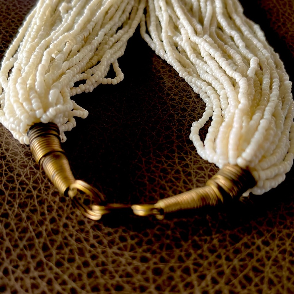 Multi-Stranded Moonstone Pearl Statement Necklace - image 3